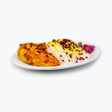 زرشک پلو سرخ شده