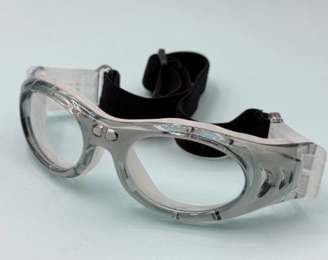 عینک ورزشی-طبی بدنه ژله ای-رنگ نقره ای