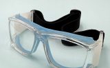 عینک ورزشی-طبی بدنه ژله ای- رنگ ابی سفید