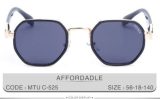 عینک افتابی فلزی یووی 6رنگ - عدسی 6ضلعی