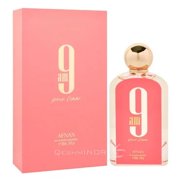ادوپرفیوم زنانه افنان 9AM حجم ۱۰۰ میلی لیتر خنک شیرین